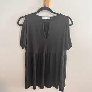 Black Babydoll Tee | Benny+Olive